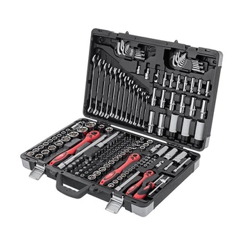 Професійний набір інструментів 1/4", 3/8", 1/2", 176 од., Cr-V INTERTOOL ET-7176
