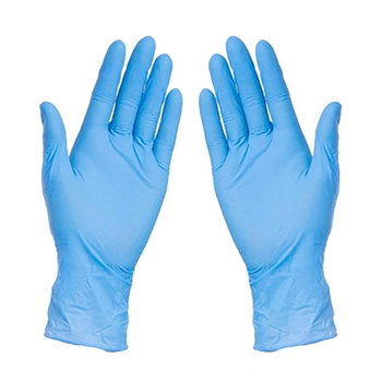 Перчатки нитриловые Care 365 размер М голубые 100 шт