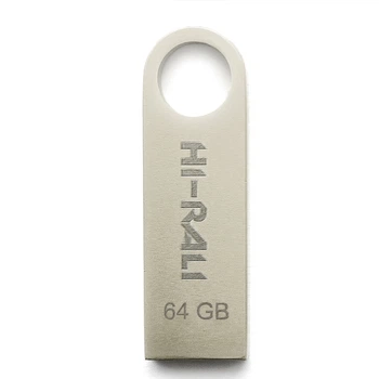 Флеш-накопитель USB Hi-Rali Shuttle Series 64GB сріблястий