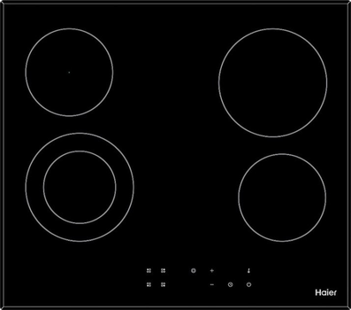 Варильна поверхня електрична HAIER HHX-C64DVB Black