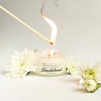 Ароматична кокосова свічка SENTIMELT Sandalwood 100 г (SM120SDW)