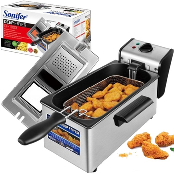 Фритюрниця електрична Sonifer Deep Fryer SF-1003, апарат для смаження у фритюрі, електрофритюрниця