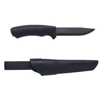 Ніж Morakniv Bushcraft Black Carbon Steel Вуглецева сталь Чорний колір Чорний клинок (12490)