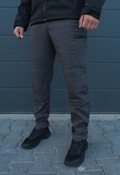Утеплённые тактические штаны на флисе XS серые
