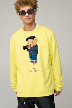 Світшот чоловічий OVERSIZE /no flis/ L Жовтий (BSMSY30033)