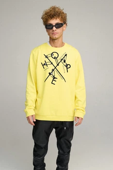 Світшот чоловічий OVERSIZE /no flis/ XL Жовтий (BSMSY30002)