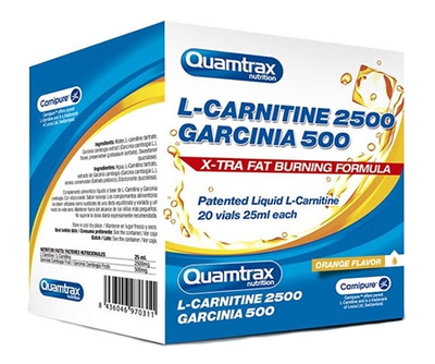 Жиросжигатель Quamtrax L-Carnitine 2500 Garcinia 500 Апельсин