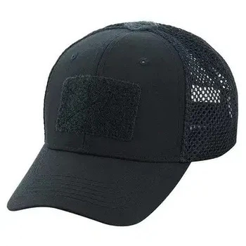 Кепка с сеткой на липучке M-Tac Rip-Stop Black