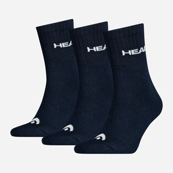 Набор мужских носков высоких хлопковых HEAD Short Crew 701213457-200 35-38 (3 пары) Черный (8720245179911)