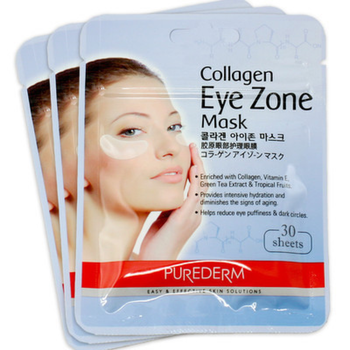 Патчи Purederm Collagen Eye Zone Mask тканевые омолаживающие, 30 шт