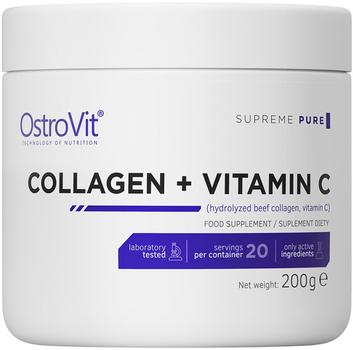 Collagen + Vitamin C Чорна смородина для суглобів та зв'язок OstroVit 400 г (5903246225013)