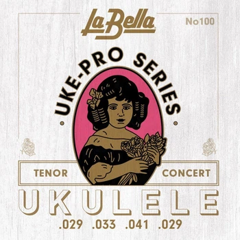 Струни для укулеле La Bella 100W Uke-Pro, Concert / Tenor, Wound 4th