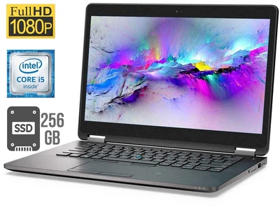 Ультрабук Б-класс Dell Latitude E7470 / 14" (1920x1080) IPS / Intel Core i5-6300U (2 (4) ядра по 2.4 - 3.0 GHz) / 8 GB DDR4 / 256 GB SSD / Intel HD Graphics 520 / WebCam / HDMI / miniDP / Windows 10 лицензия б/у