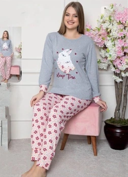 Пижама плотный трикотаж Sude 3039_grey S Серый