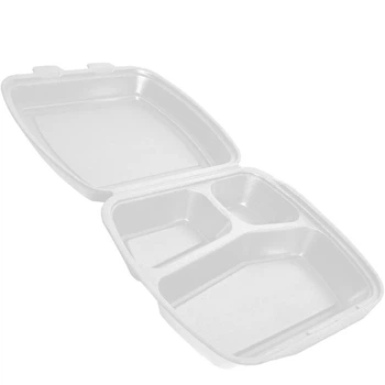 Одноразовий ланч-бокс Horeca Pack MB-3 білий 240x210x70 мм, 150 шт/уп