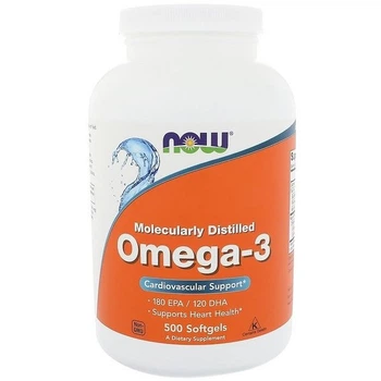 Омега 3 Now Foods Omega-3 Molecularly Distilled Softgels 500 Softgels (000003202)