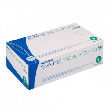 Перчатки смотровые латексные Medicom текстурированные SafeTouch Бежевый (5,5 г) размер S (00120)