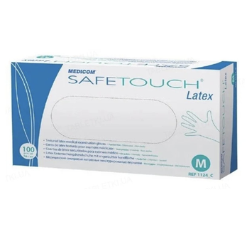 Перчатки латексные текстурированные SafeTouch Бежевый (5,5 г) размер M (00121)
