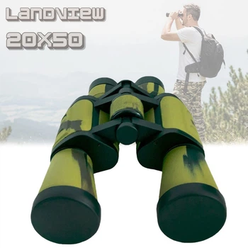 Бинокль туристический Binoculars - Landview 20x50 Хаки, мощный бинокль для охоты (1009424-Khaki)