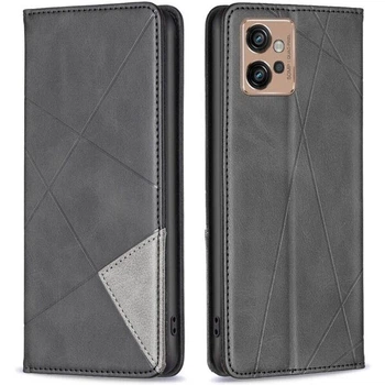 Чехол-книжка с кармашками UniCase Geometric Pattern для Motorola Moto G32 - Black