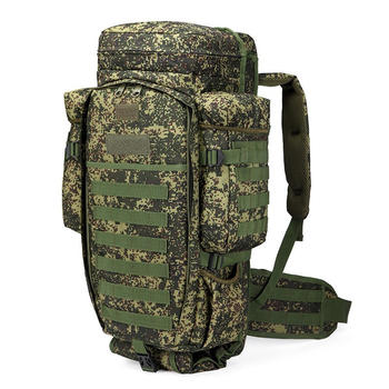 Рюкзак тактический армейский с отделением для оружия 9.11 для охоты и рыбалки пиксельный хаки зеленый 70 л