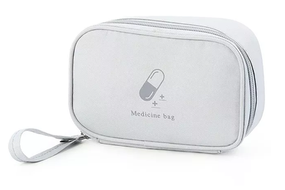 Аптечка сумка органайзер для медикаментів для подорожей для дому 17х11х6 см (473262-Prob) Світло-сіра