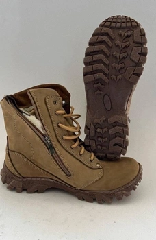 Зимові військові черевики на застібці-змійці Койот KH, підошваEnergy (KH15-SHORT--ZM-WT-COY-EG-40)