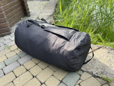 Баул сумка рюкзак туристический 120 л размер 82*42 см чёрный цвет с внутренним прорезиновым шаром чёрный цвет