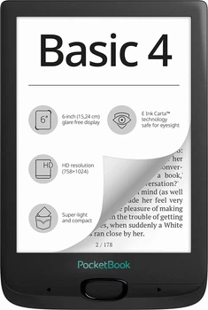 Електронна книга 6" PocketBook Basic 4 Чорна (PB606-E-WW) Б/У v3