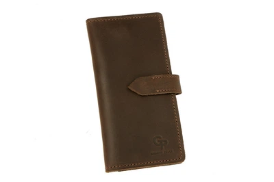 Портмоне мужское длинное Grande Pelle 523120 в цвете шоколад