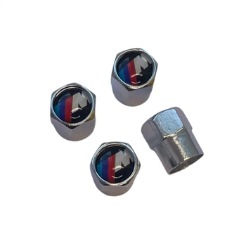 Колпачки на ниппеля BMW M E39 E46 E53 E60 E61 E70 E71 E90 E91 E92 F01 F07 F10 F15 F16 F20 F22 F30 F32 F34 F36 серебристые