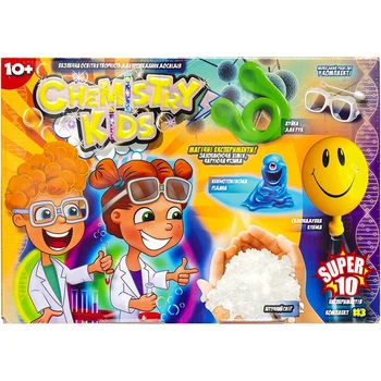 Безпечний навчальний набір для проведення дослідів "CHEMISTRY KIDS" Danko Toys CHK-01-01-04U Укр Вид 3