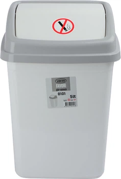 Кошик для сміття Violet House 0101 WHITE з кришкою 5 л (0101 WHITE с/кр.5 л)