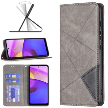 Чохол-книжка з кишеньками UniCase Geometric Pattern для Motorola Moto E40 - Grey