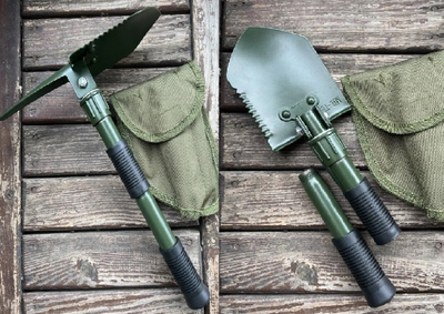 Туристическая лопата многофункциональная Mil-Tec Type Mini II зеленая (15525000)
