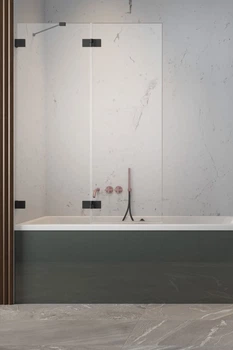 Стеклянная шторка для ванны RADAWAY Essenza Pro Black PND II 110 10102110-54-01L левая