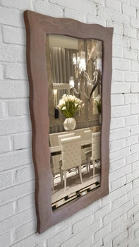 Настенное зеркало из массива дуба под старину HomeDeco 100х100 см
