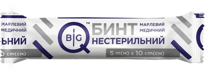 Бинт марлевый медицинский нестерильный BigQ 5 м х 10 см x 340 шт (4820180244096)