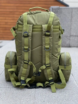 Рюкзак тактичний з підсумками Eagle B09 55 літр Green Olive