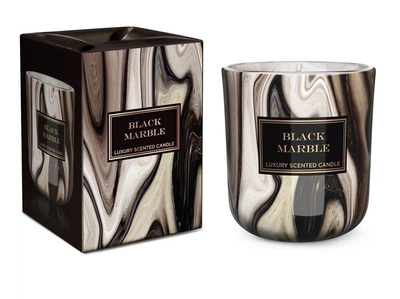 Свічка ароматизована в склі Bartek Candles Мармур 150г. Black