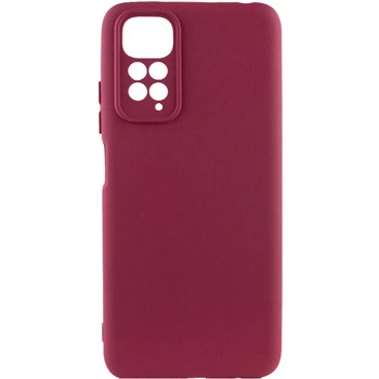 Чохол TPU GETMAN Liquid Silk Full Camera Xiaomi Redmi Note 11 (Global) / Note 11S Бордовий / Marsala
