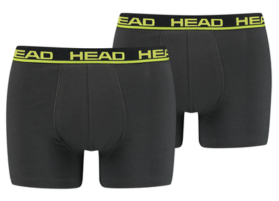 Трусы-боксеры Head BASIC BOXER 2P Графитовый, Желтый XL (701202741-009 XL)