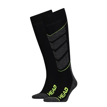 Шкарпетки Head Unisex Ski V-Shape Kneehigh 2-pack Жовтий; Сірий; Чорний 35-38 (791004001-817)