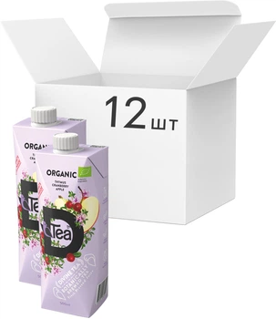Упаковка чая органического Divine Tea из тимьяна с соком яблок и клюквы 500 мл х 12 шт (14751029260441)