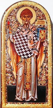 Икона Святой Спиридон 280х130 лак