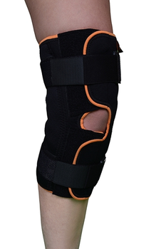 Бандаж для колінного суглоба роз'ємний (із шарнірами і додатковими ременями фіксації з повним розкриттям) Armor ARK2104AK розмір 5XL (6393269)