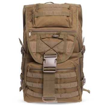 Штурмовой тактический рюкзак армейский военный походный для охоты 30 литров 45 х 32 х 15,5 см SILVER KNIGHT хаки АН9900