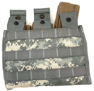 Подсумок тактический для трех магазинов М4, М16, AR15 General Three Mag Pouch SPM1C1 пиксель