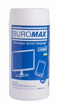 Чистящие салфетки Buromax для очистки экранов, мониторов и оптики 100 шт (BM.0802)