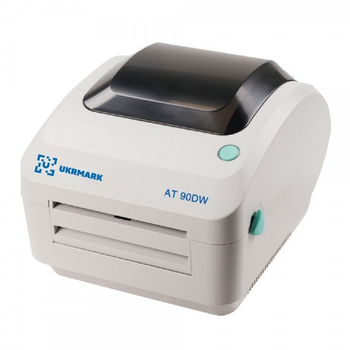 Настольный принтер этикеток, QR и штрих-кодов Ukrmark AT 90DW/USB+WiFi. Принтер прямого термопереноса.